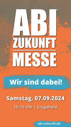 Werbeflyer zur ABI-Messe 2024 am 07.09.2024 in Essen