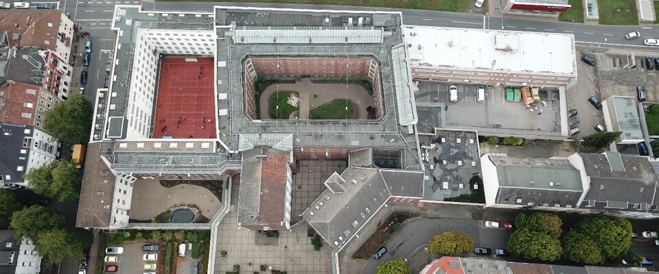 Luftbild der Justizvollzugsanstalt Dortmund