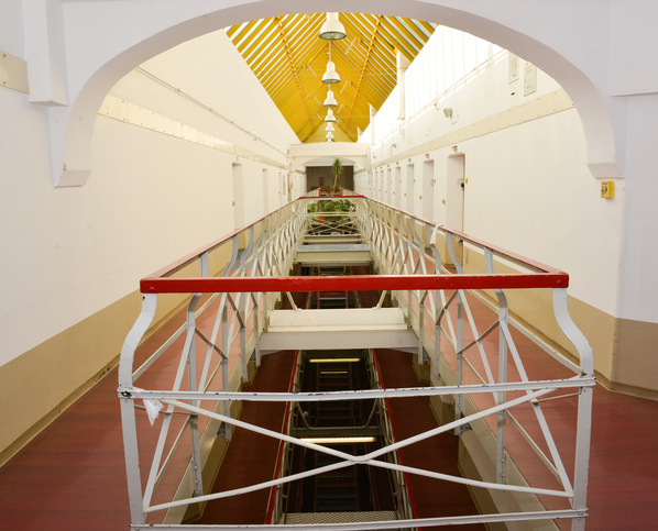 Treppe im Haupthaus, sogenanntes Mittelschiff